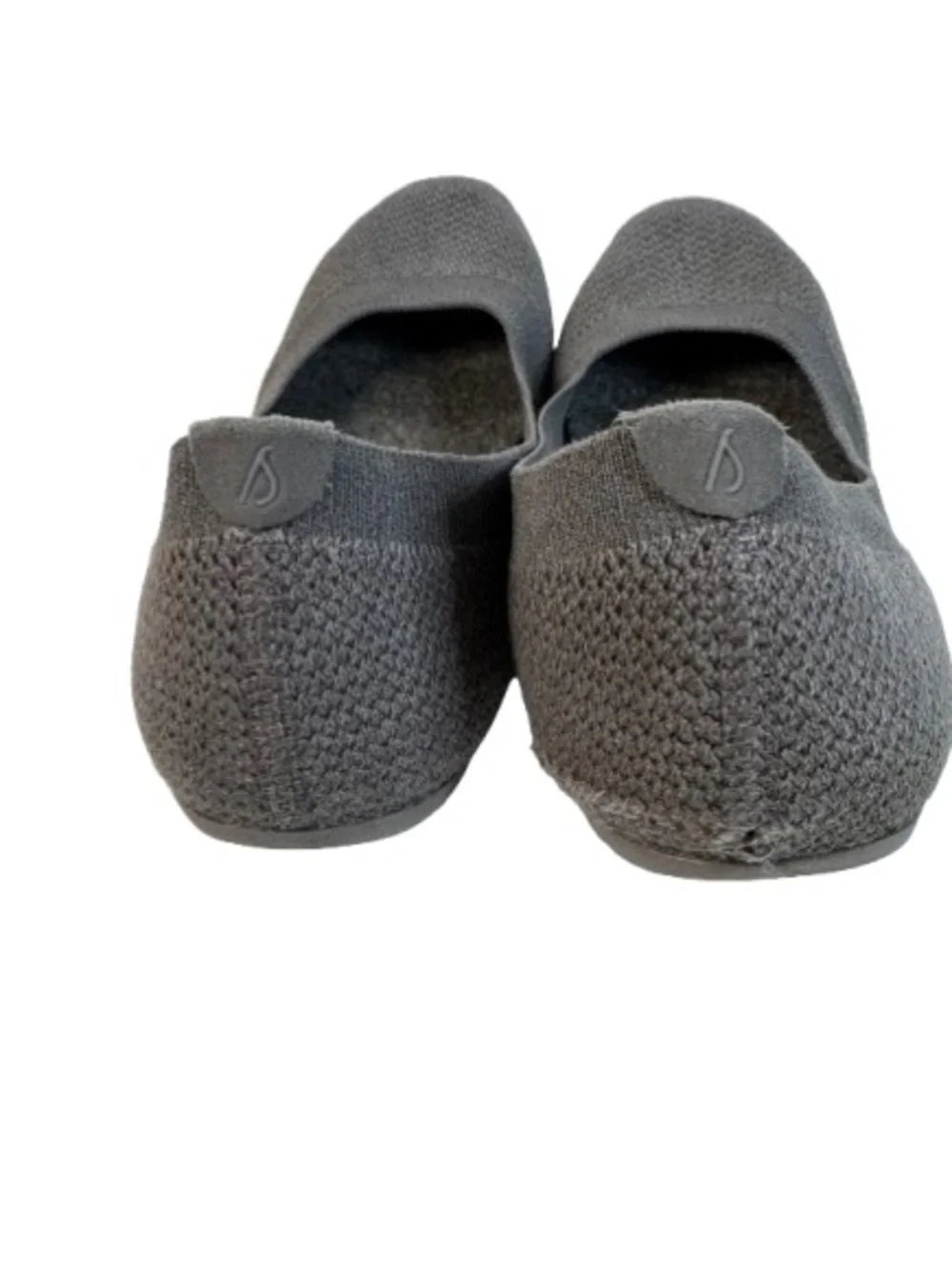 Allbitds Women's Gray Knit Ballet Flats